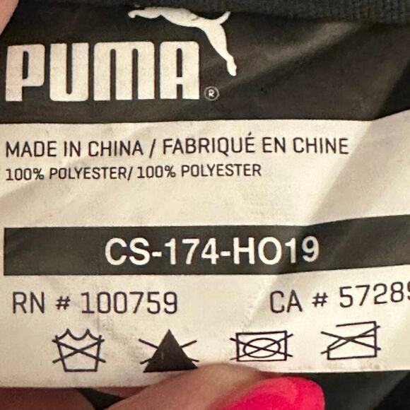 PUMA Black Mini Backpack Logo Straps Lightweight Ripstop Nylon Small Travel Bag - Picture 5 of 6